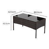 Ever Dreaming Living 4 Seater William Wicker Outdoor Sofa Set