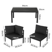 Ever Dreaming Living 4 Seater Cyan Outdoor Lounge Set