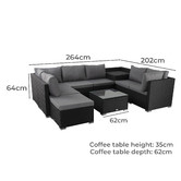 Ever Dreaming Living 6 Seater Tianna Outdoor Sofa Set