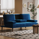 Ever Dreaming Living Kalisha 3 Seater Velvet Sofa Bed