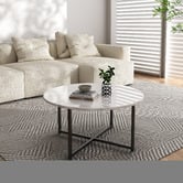 Ever Dreaming Living Gael Round Faux Marble Coffee Table