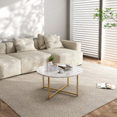 Ever Dreaming Living Gael Faux Marble Coffee Table