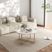 Ever Dreaming Living Gael Round Faux Marble Coffee Table