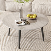 Ever Dreaming Living Zael Round Faux Marble Coffee Table