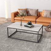 Ever Dreaming Living Gael Rectangular Faux Marble Coffee Table