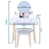 Ever Dreaming Living Amanda Dressing Table with Stool