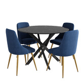 Ever Dreaming Living 4 Seater Bellamy Dining Table &amp; Chair Set