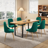 Ever Dreaming Living 6 Seater Clarke Dining Table &amp; Chair Set