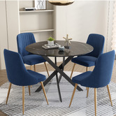Ever Dreaming Living 4 Seater Bellamy Dining Table &amp; Chair Set
