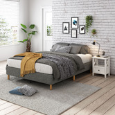 Ever Dreaming Living Dark Grey Rylee Steel Bed Base