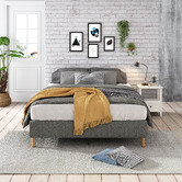 Ever Dreaming Living Dark Grey Rylee Steel Bed Base