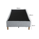 Ever Dreaming Living Light Grey Rylee Steel Bed Base