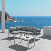 Ever Dreaming Living 4 Seater Cyan Outdoor Lounge Set