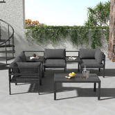 Ever Dreaming Living 4 Seater Alnico Outdoor Lounge &amp; Table Set