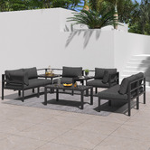 Ever Dreaming Living 6 Seater Alnico Outdoor Lounge &amp; Table Set