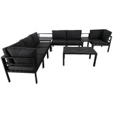 Ever Dreaming Living 6 Seater Alnico Outdoor Lounge &amp; Table Set