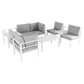 Ever Dreaming Living 6 Seater Alnico Outdoor Lounge &amp; Table Set
