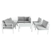 Ever Dreaming Living 6 Seater Alnico Outdoor Lounge &amp; Table Set
