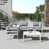 Ever Dreaming Living 4 Seater Alnico Outdoor Lounge &amp; Table Set
