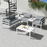 Ever Dreaming Living 4 Seater Alnico Outdoor Lounge &amp; Table Set