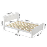 Ever Dreaming Living Rustic White Painted Berkeley Pine Wood Bed