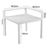 Ever Dreaming Living Alnico Outdoor Corner Side Table