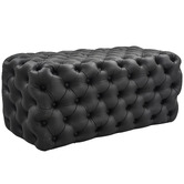 Ever Dreaming Living Athena Faux Leather Ottoman Bench
