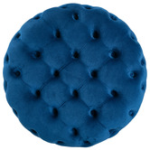 Ever Dreaming Living Athena Round Velvet Ottoman