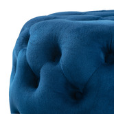 Ever Dreaming Living Athena Round Velvet Ottoman