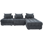 Ever Dreaming Living Ella 4 Seater Boucle Sofa &amp; Ottoman Set