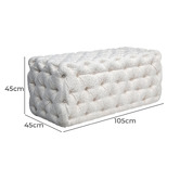 Ever Dreaming Living Athena Boucle Ottoman Bench
