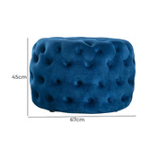 Ever Dreaming Living Athena Round Velvet Ottoman
