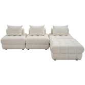 Ever Dreaming Living Ella 4 Seater Boucle Sofa &amp; Ottoman Set
