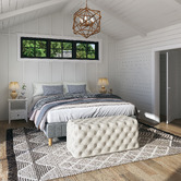 Ever Dreaming Living Athena Boucle Ottoman Bench