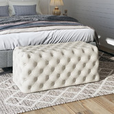 Ever Dreaming Living Athena Boucle Ottoman Bench