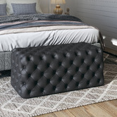 Ever Dreaming Living Athena Faux Leather Ottoman Bench