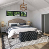 Ever Dreaming Living Athena Faux Leather Ottoman Bench