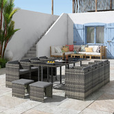 Ever Dreaming Living 12 Seater Shepard Outdoor Dining Table &amp; Chair Set