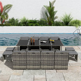 Ever Dreaming Living 12 Seater Shepard Outdoor Dining Table &amp; Chair Set