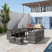 Ever Dreaming Living 12 Seater Shepard Outdoor Dining Table &amp; Chair Set