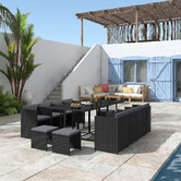 Ever Dreaming Living 12 Seater Shepard Outdoor Dining Table &amp; Chair Set