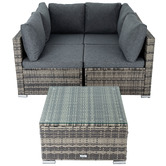 Ever Dreaming Living 4 Seater Shepard Outdoor Lounge &amp; Coffee Table Set
