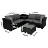 Ever Dreaming Living 4 Seater Scudamore Outdoor Lounge Set