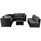 Ever Dreaming Living 6 Seater Shepard Outdoor Lounge &amp; Coffee Table Set