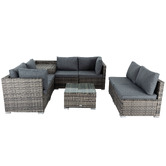 Ever Dreaming Living 6 Seater Shepard Outdoor Lounge &amp; Coffee Table Set