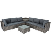 Ever Dreaming Living 6 Seater Shepard Outdoor Lounge &amp; Coffee Table Set