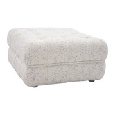 Ever Dreaming Living Beige Ella Wool-Blend Ottoman