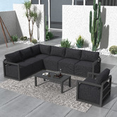 Ever Dreaming Living 7 Seater Avaline Outdoor Modular Sofa Set
