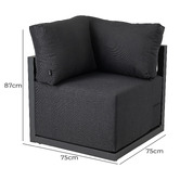 Ever Dreaming Living 6 Seater Avaline Outdoor Modular Sofa Set