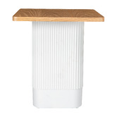 Ever Dreaming Living Cedar Ribbed Side Table